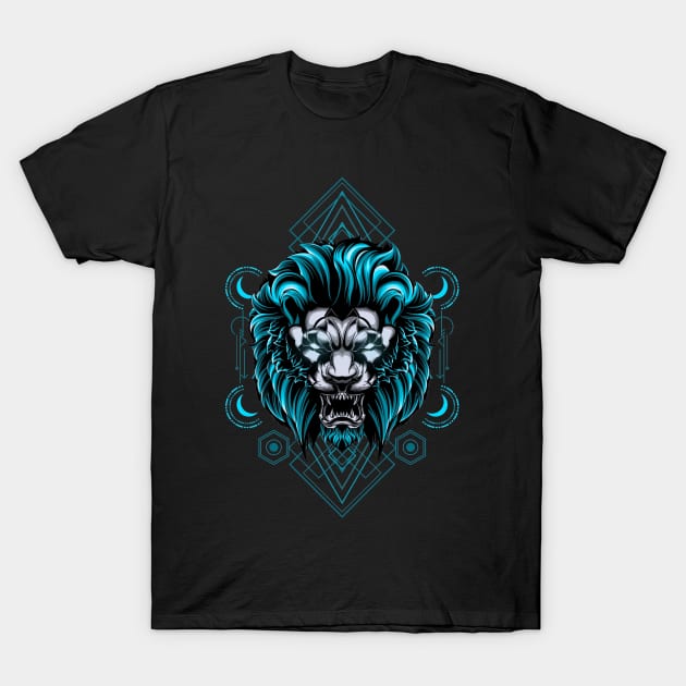 Fierce Mecha Lion v2 T-Shirt by Dener Queiroz